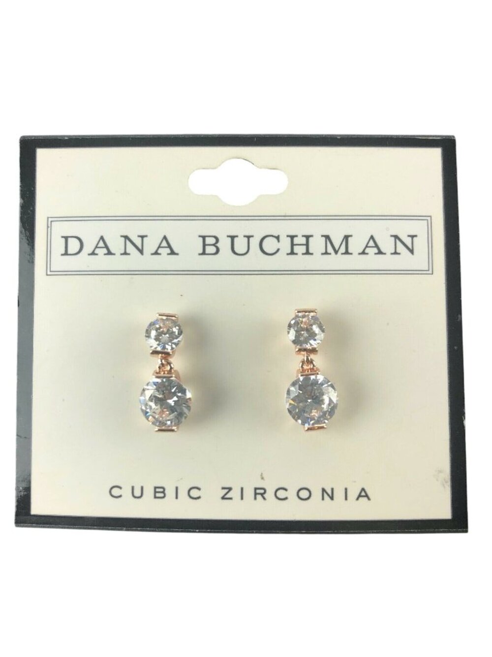 Dana Buchman Cubic Zirconia Elegant Copper-tone Dangle Earrings